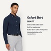 image:imageAmazon Essentials Mens SlimFit LongSleeve Dress Shirt ButtonDown Oxford with PocketNavy