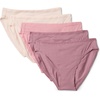 image:imageAmazon Essentials Womens Cotton Stretch HighCut Bikini Panty MultipackDusty RoseRosePale Pink