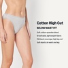 image:imageAmazon Essentials Womens Cotton Stretch HighCut Bikini Panty MultipackMedium Grey Heather
