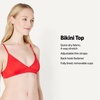 image:imageAmazon Essentials Womens LightSupport Triangle Bikini Swimsuit Top with Adjustable StrapsBright Poppy Red