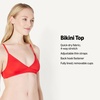 image:imageAmazon Essentials Womens LightSupport Triangle Bikini Swimsuit Top with Adjustable StrapsBright Red Multi Folk Floral