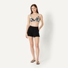 image:imageAmazon Essentials Womens LightSupport Triangle Bikini Swimsuit Top with Adjustable StrapsCream Black Floral