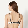 image:imageAmazon Essentials Womens LightSupport Triangle Bikini Swimsuit Top with Adjustable StrapsCream Black Floral