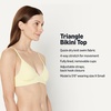 image:imageAmazon Essentials Womens LightSupport Triangle Bikini Swimsuit Top with Adjustable StrapsLight Yellow
