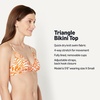 image:imageAmazon Essentials Womens LightSupport Triangle Bikini Swimsuit Top with Adjustable StrapsRust Orange Abstract Palms
