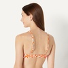 image:imageAmazon Essentials Womens LightSupport Triangle Bikini Swimsuit Top with Adjustable StrapsRust Orange Abstract Palms