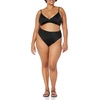 image:imageAmazon Essentials Womens LightSupport Triangle Bikini Swimsuit Top with Adjustable StrapsWashed Black