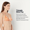 image:imageAmazon Essentials Womens Triangle Bikini TopRust Orange Abstract Palms