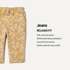 image:imageAmazon Essentials x Sofia Grainge Toddler and Baby Girls Straight Leg Jean with RuffleLight Yellow Delicate Floral