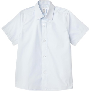 image:imageAmazon Essentials Boys Short Sleeve Poplin ShirtLight Blue
