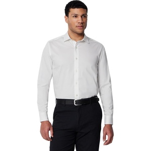 image:imageAmazon Essentials Mens Regular Fit Stretch Wrinkle Free Spread Collar Dress ShirtWhite