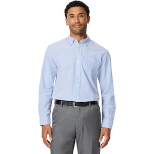 image:imageAmazon Essentials Mens SlimFit LongSleeve Dress Shirt ButtonDown Oxford with PocketBlue