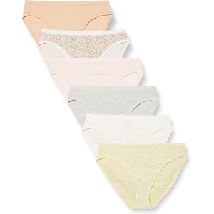 image:imageAmazon Essentials Womens Cotton Stretch HighCut Bikini Panty MultipackAnimal PrintFloralMulticolor