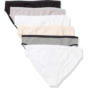 image:imageAmazon Essentials Womens Cotton Stretch HighCut Bikini Panty MultipackBasic Colors