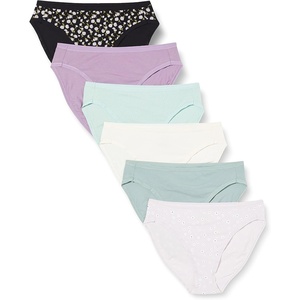 image:imageAmazon Essentials Womens Cotton Stretch HighCut Bikini Panty MultipackDitsy FloralDotsMulticolor