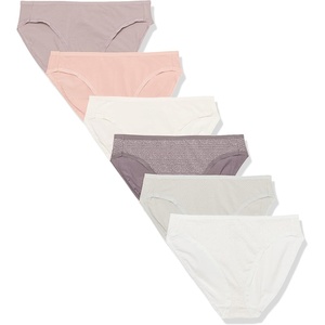 image:imageAmazon Essentials Womens Cotton Stretch HighCut Bikini Panty MultipackDitsyDots