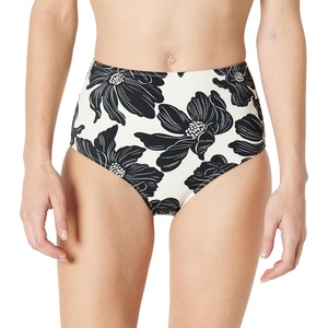 image:imageAmazon Essentials Womens High Waist Swim Bottom Available in Plus SizeCream Black Floral