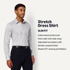 image:imageAmazon Essentials Mens Slim Fit Long Sleeve Wrinkle Resistant Stretch Dress ShirtGrey