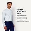 image:imageAmazon Essentials Mens Slim Fit Long Sleeve Wrinkle Resistant Stretch Dress ShirtLight Blue