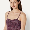 image:imageAmazon Essentials Womens Bandeau One Piece SwimsuitBrick Red Lilac Leopard