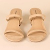 image:imageAmazon Essentials Womens Thin Two Strap Block Heel Sandals with Memory Foam Insole NonSlipTan