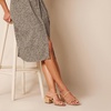image:imageAmazon Essentials Womens Thin Two Strap Block Heel Sandals with Memory Foam Insole NonSlipTan