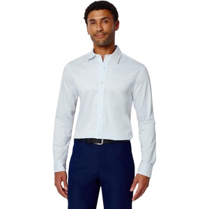 image:imageAmazon Essentials Mens Slim Fit Long Sleeve Wrinkle Resistant Stretch Dress ShirtLight Blue
