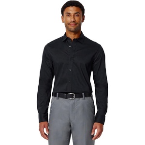 image:imageAmazon Essentials Mens Slim Fit Stretch Wrinkle Free Spread Collar Dress ShirtBlack