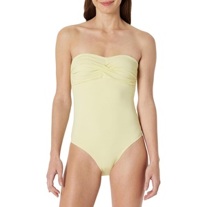 image:imageAmazon Essentials Womens Bandeau One Piece SwimsuitLight Yellow