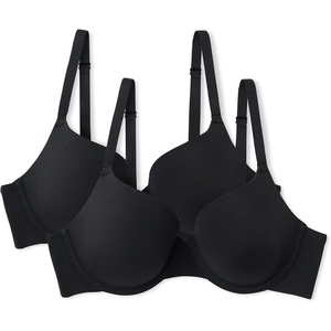 image:imageAmazon Essentials Womens Microfiber Full Coverage Bra Pack of 2Black