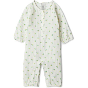 image:imageAmazon Essentials x Sofia Grainge Unisex Babies Cotton Gauze Long Sleeve RomperIvory Lemon
