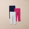 image:imageAmazon Essentials Girls Cotton Stretch Leggings Multipacks3pack Navy HeatherRaspberryWhite