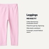image:imageAmazon Essentials Girls Cotton Stretch Leggings MultipacksBlack Pink