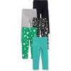 image:imageAmazon Essentials Girls Cotton Stretch Leggings MultipacksBlackFloralGreen CandyGreyTurquoise Blue Stripe