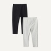 image:imageAmazon Essentials Girls Cotton Stretch Leggings MultipacksBlackHeather Grey