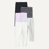image:imageAmazon Essentials Girls Cotton Stretch Leggings MultipacksBlackLavenderDot