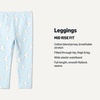 image:imageAmazon Essentials Girls Cotton Stretch Leggings MultipacksBlueFloralFrench Stripe