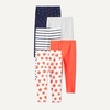 image:imageAmazon Essentials Girls Cotton Stretch Leggings MultipacksRed OrangeHeather GreyApples