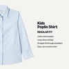 image:imageAmazon Essentials Girls Regular Fit Easy Iron Long Sleeve School ShirtsCornflower Blue  3 Pack