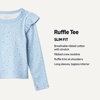 image:imageAmazon Essentials Girls and Toddlers Long Sleeve Ruffle TShirtLight Heather Grey Ditsy Floral