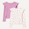 image:imageAmazon Essentials Girls and Toddlers Long Sleeve Ruffle TShirtMauveButterflies