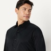 image:imageAmazon Essentials Mens Regular Fit Long Sleeve Wrinkle Resistant Stretch Dress ShirtBlack