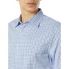 image:imageAmazon Essentials Mens Regular Fit Long Sleeve Wrinkle Resistant Stretch Dress ShirtBlue White Grid Check