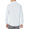 image:imageAmazon Essentials Mens Regular Fit Long Sleeve Wrinkle Resistant Stretch Dress ShirtBlue White Pinstripe