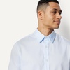 image:imageAmazon Essentials Mens Regular Fit Long Sleeve Wrinkle Resistant Stretch Dress ShirtLight Blue