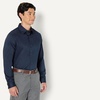 image:imageAmazon Essentials Mens Regular Fit Long Sleeve Wrinkle Resistant Stretch Dress ShirtNavy