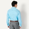 image:imageAmazon Essentials Mens Regular Fit Long Sleeve Wrinkle Resistant Stretch Dress ShirtSky Blue