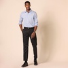 image:imageAmazon Essentials Mens Regular Fit Long Sleeve Wrinkle Resistant Stretch Dress ShirtWhite  Grid Check