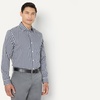 image:imageAmazon Essentials Mens Regular Fit Long Sleeve Wrinkle Resistant Stretch Dress ShirtWhite Gingham