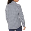 image:imageAmazon Essentials Mens Regular Fit Long Sleeve Wrinkle Resistant Stretch Dress ShirtWhite Gingham